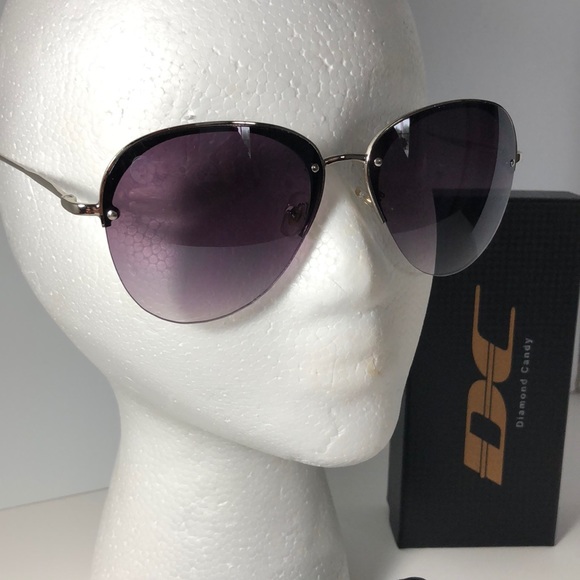 Diamond Candy Aviator oversized sunglasses UV400 - Picture 1 of 5